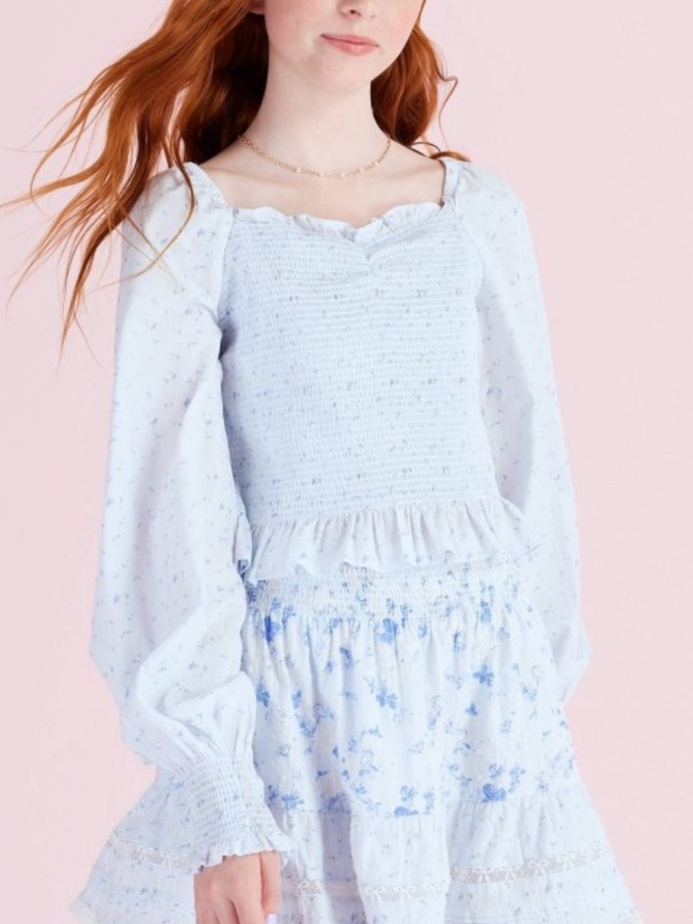 LoveShackFancy x Target Everblooming Rosettes Set: Smocked Top & Maxi Skirt 14